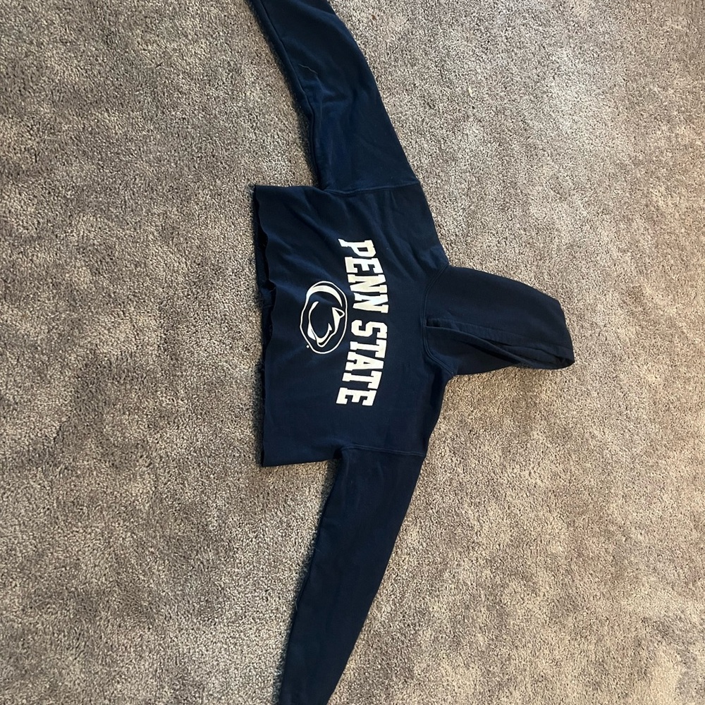 Penn State Navy Blue Cropped Hoodie
